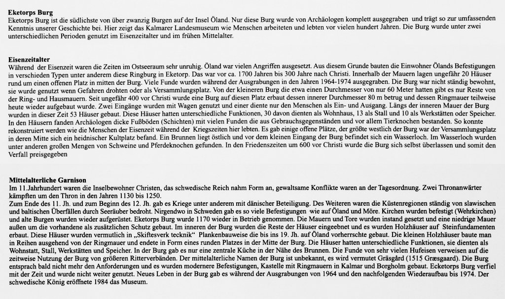 Geschichte Burg Eketorp